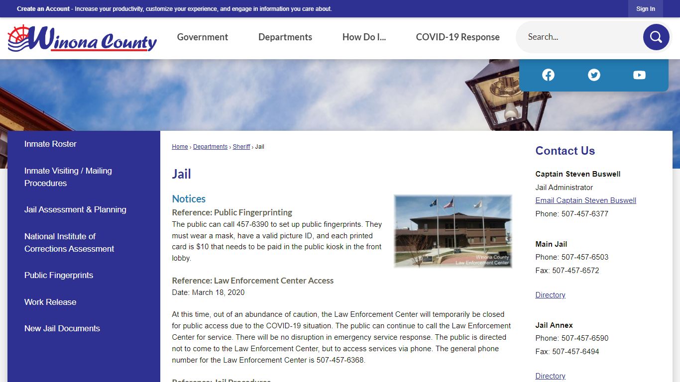 Jail | Winona County, MN